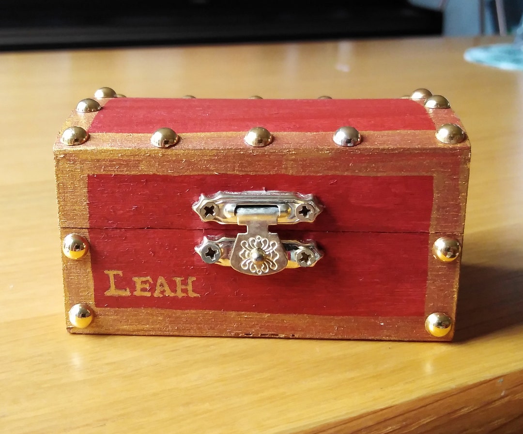 Personalised Small Wooden Treasure Chest Small Pirate Etsy