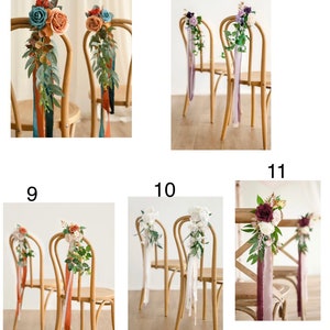 Aisle decoration Chair decoration Wedding Pew Decorations Flowers Arrangements Ceremony Decoration Pew Decorations Wedding Decor image 3