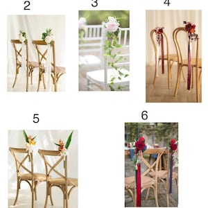 Aisle decoration Chair decoration Wedding Pew Decorations Flowers Arrangements Ceremony Decoration Pew Decorations Wedding Decor image 2