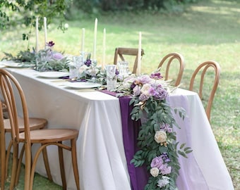 6ft Lilac Flower Garland, Wedding Table Decor