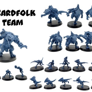 Lizardfolk Fantasy Football Team - BruteFun Miniatures