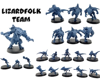 Lizardfolk Fantasy Football Team - BruteFun Miniatures