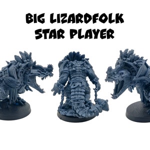 Duży Jaszczuroludzie Gwiazda Gracz - BruteFun Miniatures