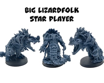 Big Lizardfolk Star Player - BruteFun Miniatures