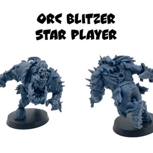 Orc Blitzer Star Player - BruteFun Miniatures