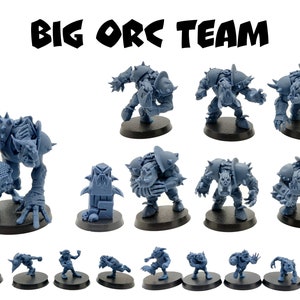 Big Orc Fantasy Football Team - BruteFun Miniatures