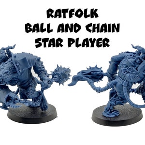 Ratfolk Ball and Chain Star Player - BruteFun Miniatures