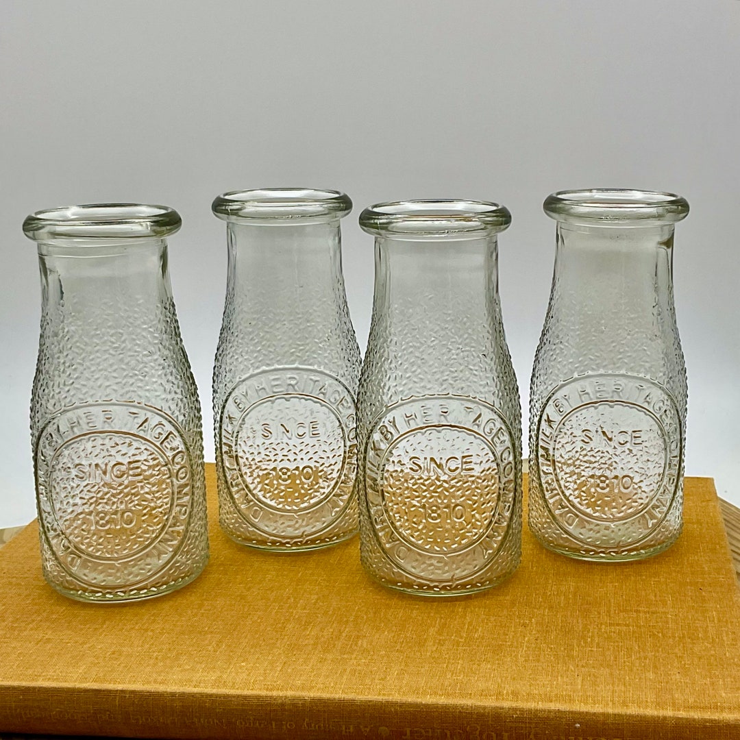 Set of 4 Vintage Heritage Company Dairy Milk Bottles Etsy