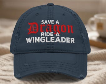 Dragon Rider Romance Dad Hat: Save a Dragon Ride a Wingleader Book Club Cap