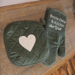 Backhandschuh Topflappen SET / Grillhandschuh / Küchenzubehör / Geschenkide / Personalisiert Bild 9