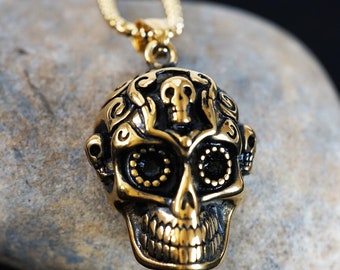 Skull Pendant, Skull Necklace, Skull Charm, Skull Jewelry, Monkey Skull Pendant, Monkey Skull Necklace, Skeleton Pendant