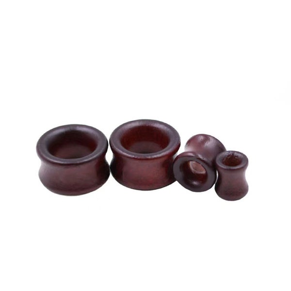 thumbnail image 2 of Organic Wood Ear Gauges - Saddle Style Flesh Tunnels (12mm To 25mm, 0G & 00G) 2 of 5