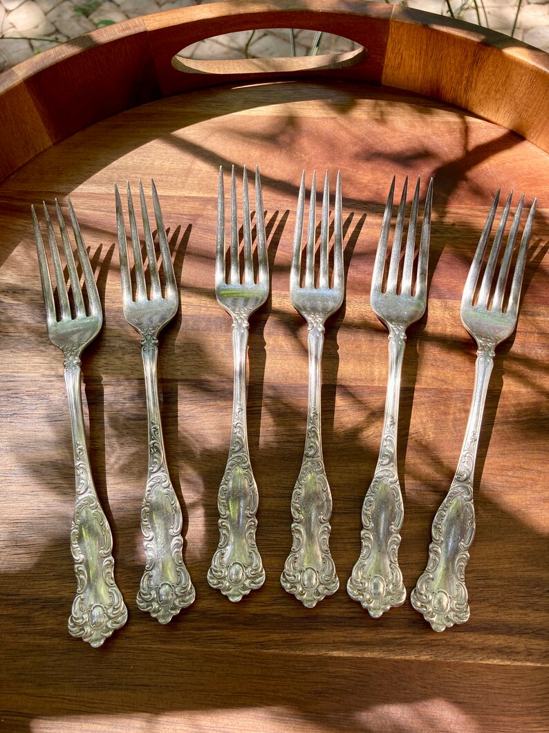 1901 Wm Rogers & Son AA Oxford Pattern 12 Pcs. 6 Dinner Etsy