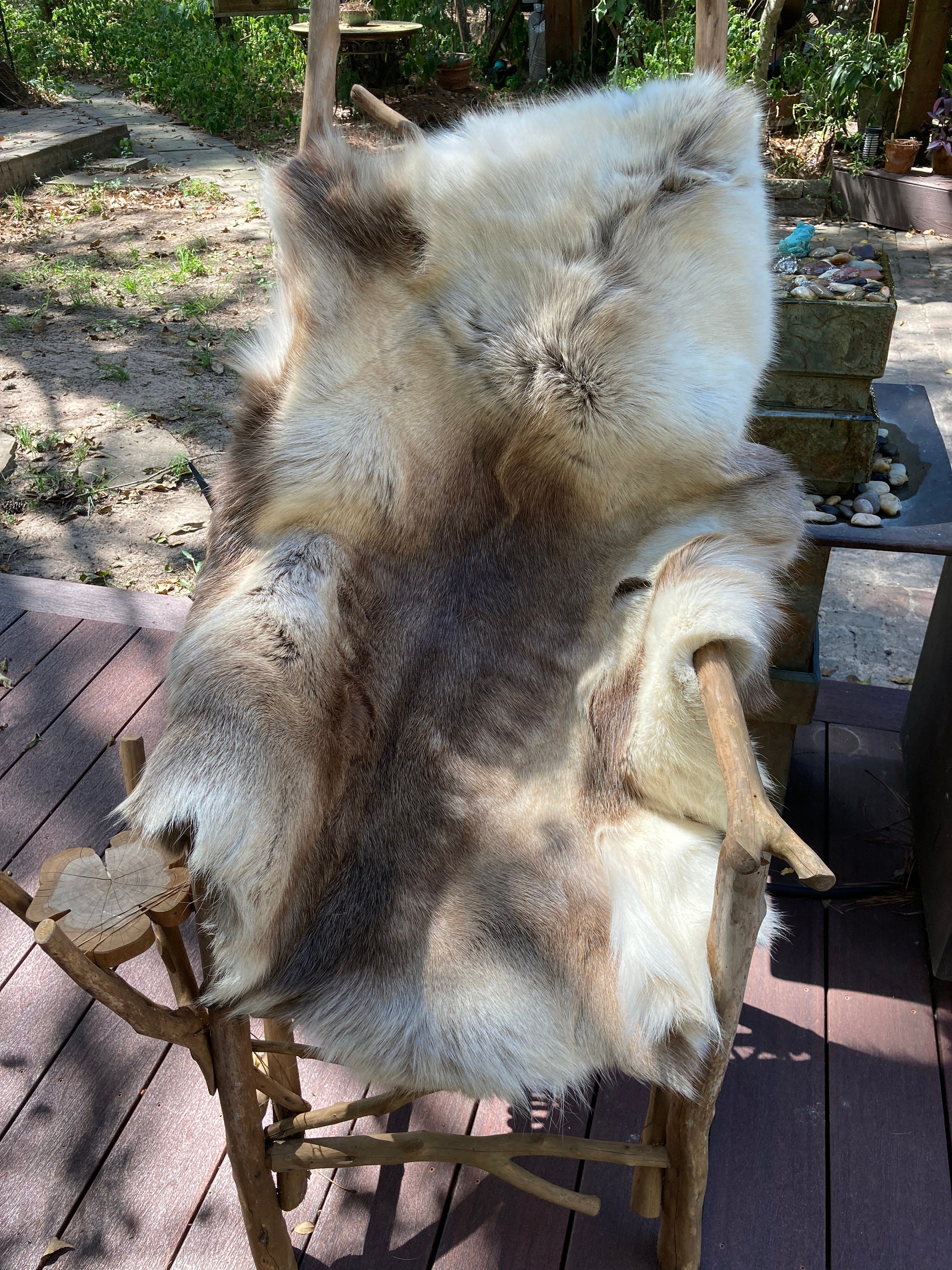 Reindeer fur blanket sale