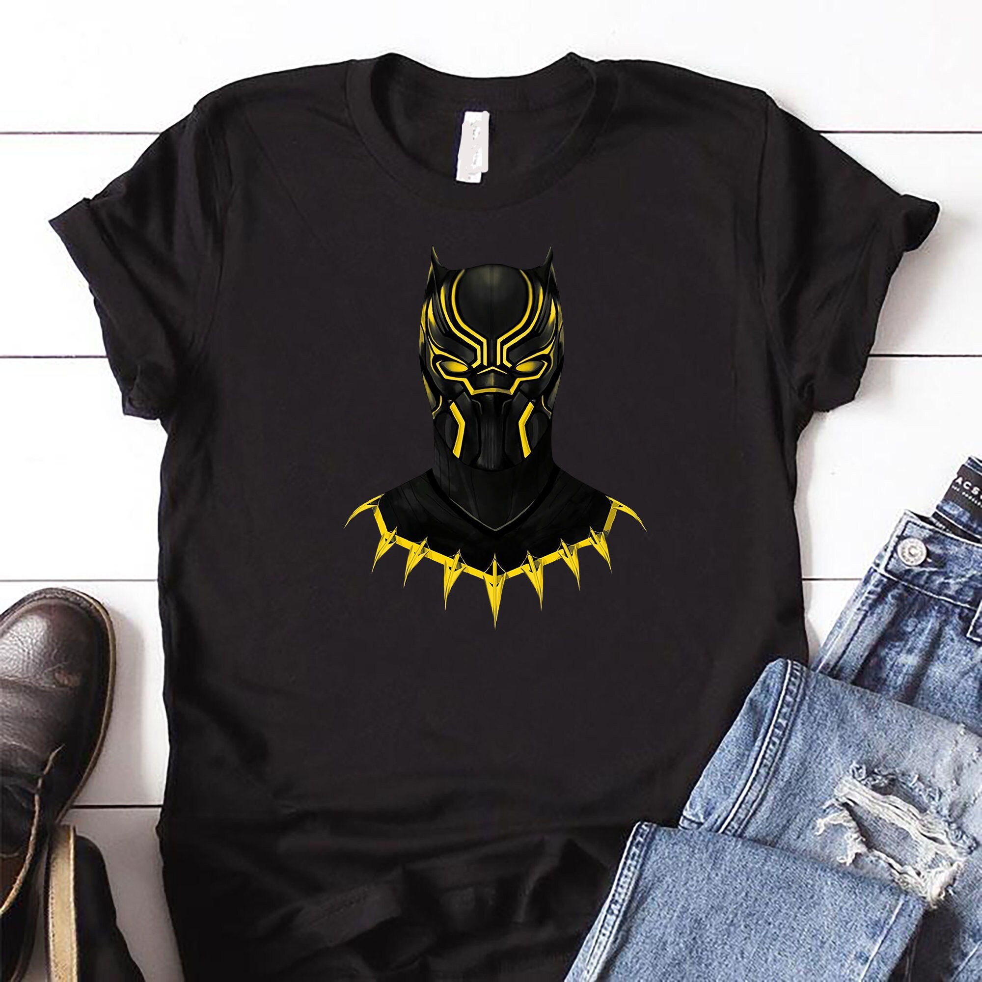 Black and gold hotsell black panther shirt