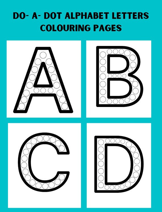 alphabet print big alphabet letters numbers for toddlers etsy