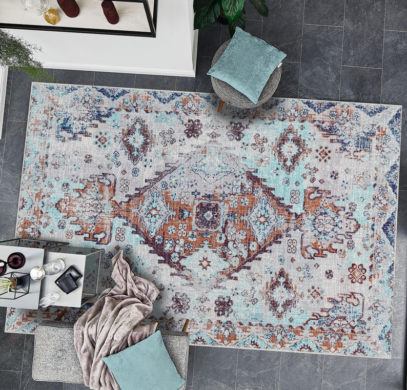 Turkish Kilim Adiva Rugs Machine Washable Area Rug for Living Etsy