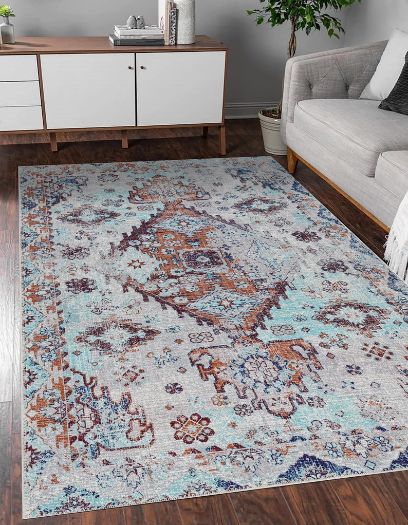 Turkish Kilim Adiva Rugs Machine Washable Area Rug for Living Etsy