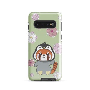 ペンギンの衣装を着たかわいいオーストラリアのレッサーパンダ | Samsung®用頑丈ケース | ペンギンのスマホケース、レッサーパンダのスマホケース