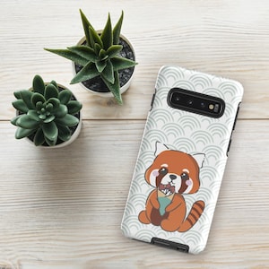 日本のクレープを食べるかわいいオーストラリアのレッサーパンダ | Samsung®用タフケース | かわいいスマホケース、動物スマホケース