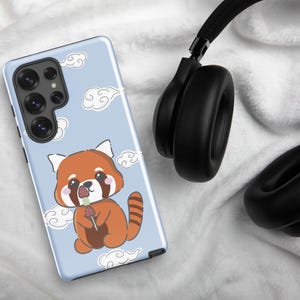 Kawaii Australian red panda eating Japanese tanghulu | Tough case for Samsung® | kawaii phone case, cute phone case