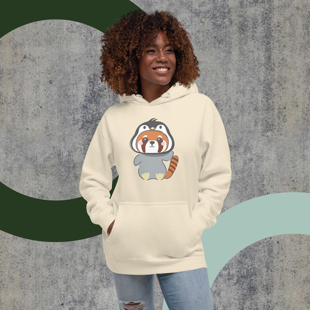 Kawaii Australian Red Panda Wearing Penguin Costume Unisex