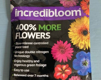 T&M Fertiliser incredibloom Flower Plant Feed 100g pack 4 Times More Flowers - Released over 7 months