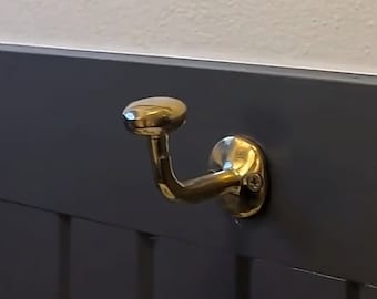 Solid Brass Wall Hook, Unlacquered Finish, Handmade