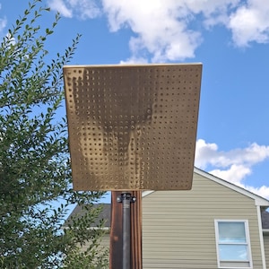 Unlacquered Brass Square Rain Shower Head, Handcrafted