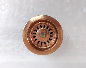 Copper Sink Strainer and Stopper, for kitchen and bathroom sinks