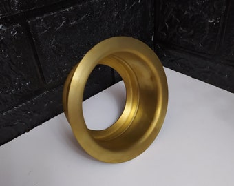 Handmade Unlacquered Brass Garbage Disposal Flange, 3 1/2 inch Sink Drain Kit