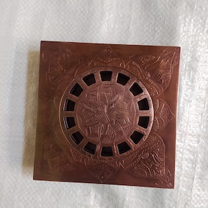 Engraved Square Shower Drain made of Solid Copper