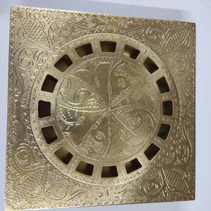 Engraved Square Shower Drain made of solid brass