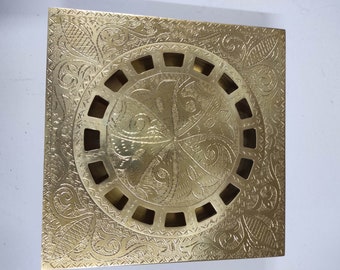 Engraved Square Shower Drain made of solid brass