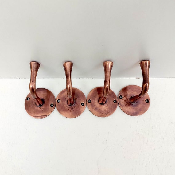 Solid Copper Hooks Handmade Copper Hooks Antique Copper Hooks Copper Coat Hooks Copper Wall Hooks Copper Towel Hook Etsy UK