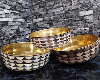 Lavabo de baño creado en resina y latón, lavabo de tocador