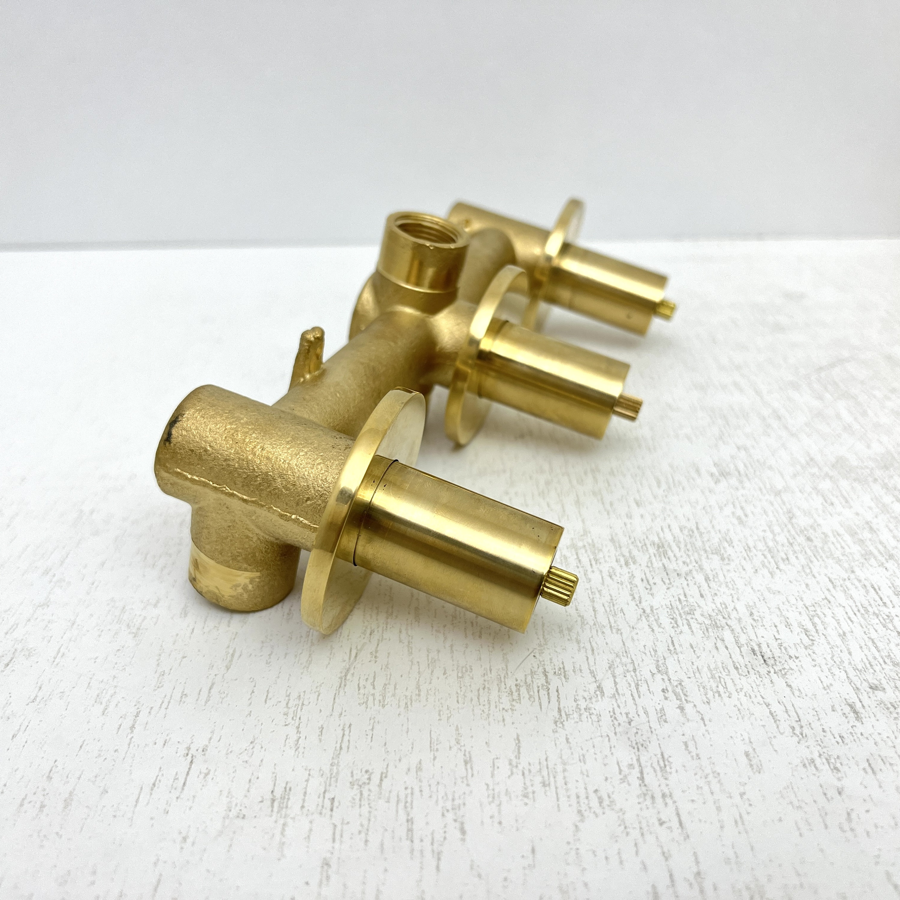 Solid Brass 3 Handles 2 Way Bathroom Shower Valve - Etsy