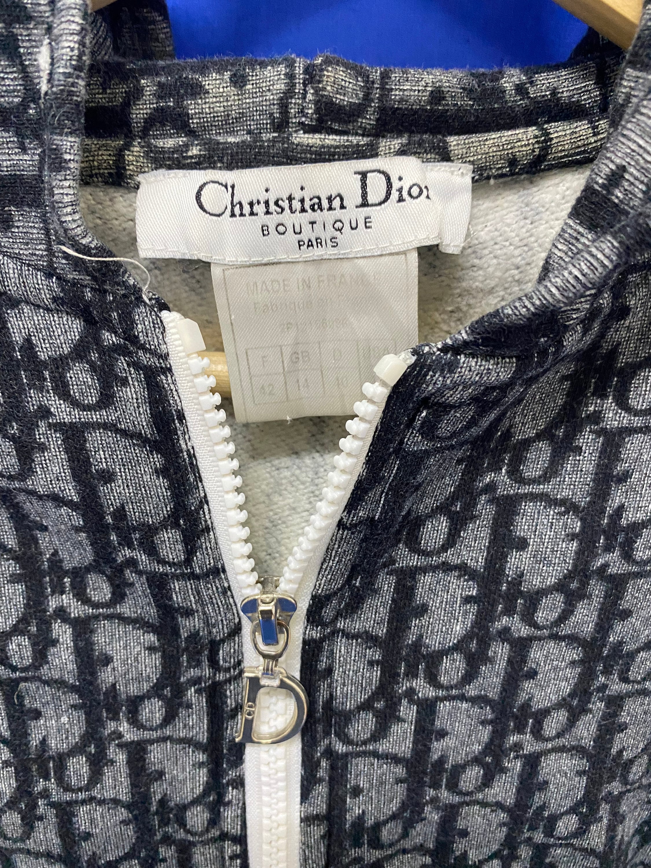 Christian Dior Zipper Hoodie - Etsy