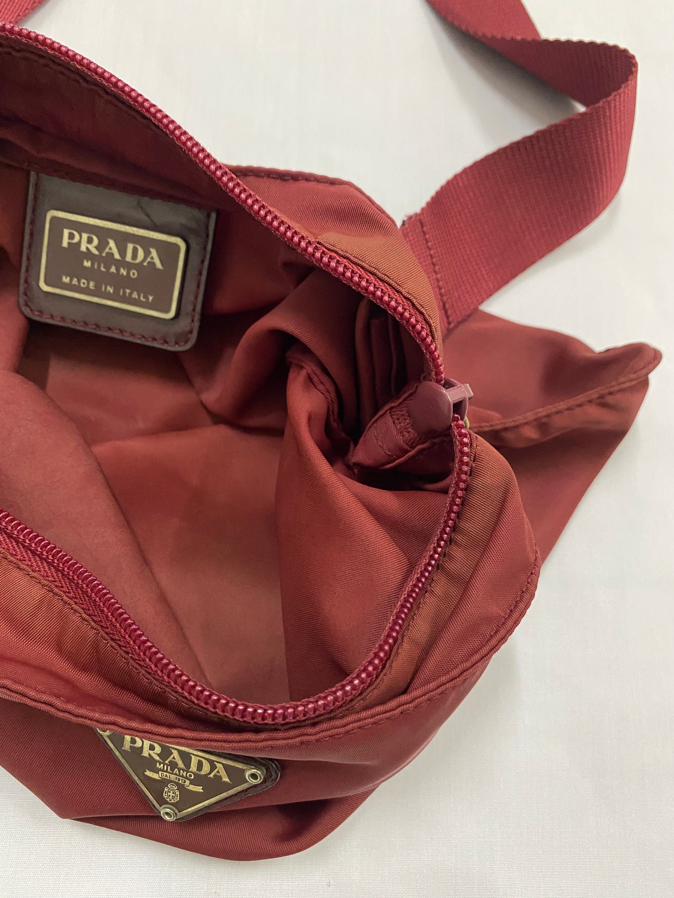 Prada Red Nylon Crossbody Bag - Etsy