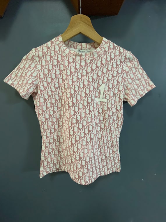 Vintage Christian Dior Monogram Pink T-shirt - Etsy Canada