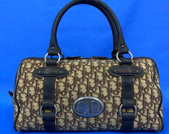 Vintage Dior Trotter Monogram Clutch Purse Bag: 1970s Era Very