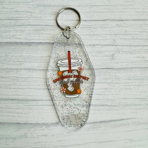 Emotional Support Iced Coffee Motel Keychain / Ice Coffee Keychain / Motel Keychain