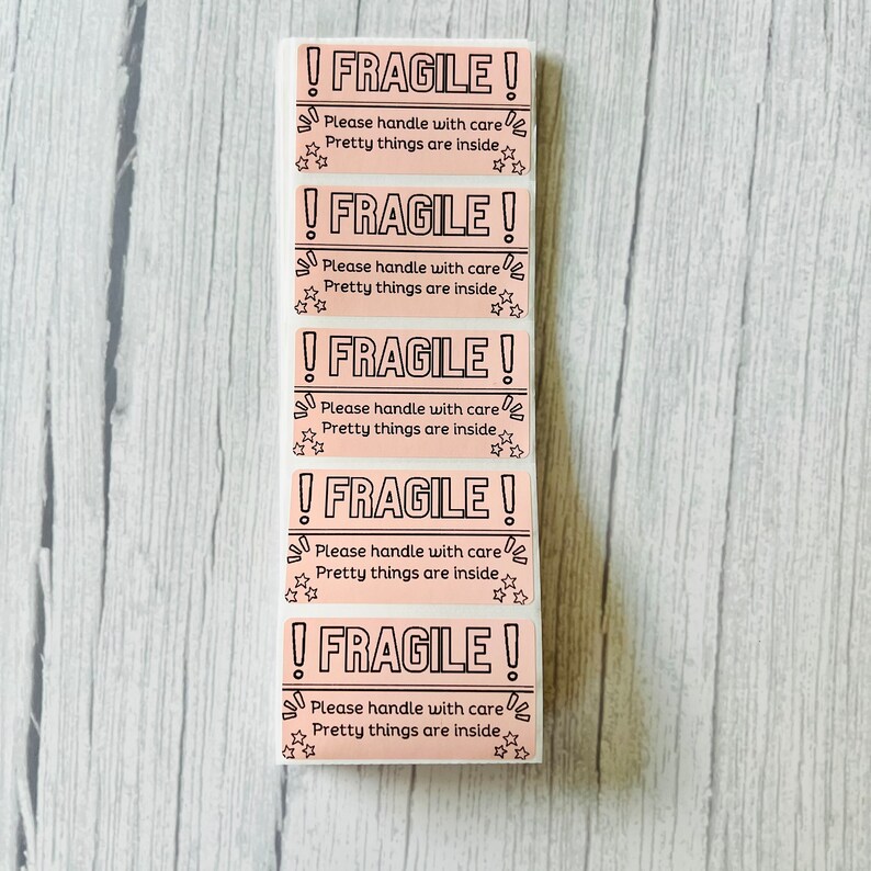 Fragile / Handle With Care / Small Shop Stickers / Packaging Labels ...