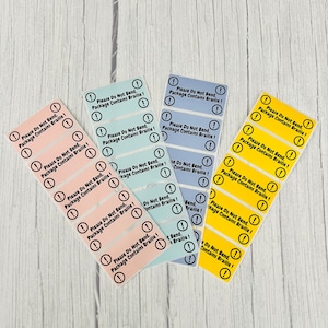 Si prega di non piegare, la confezione contiene adesivi per imballaggio Braille/adesivi per imballaggio/non piegare adesivi/etichetta adesiva termica