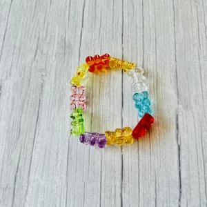 Handmade Gummy Bear Bracelet / Lightweight Stretch Bracelet, Fun for Her, Kids Jewelry