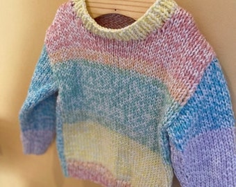 Multicolour pastel toddler jumper