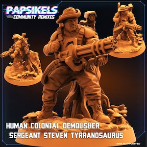 Papsikels Miniatures/Skullhunters/Sgt Steven/Colonial Demolisher/Predator/Catachan/Killteam