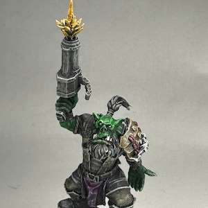 Painted miniatures/Custom Kitbash /Space Orc Samurai/ Bushi Orc/ Puppetswar Miniatures/Killteam