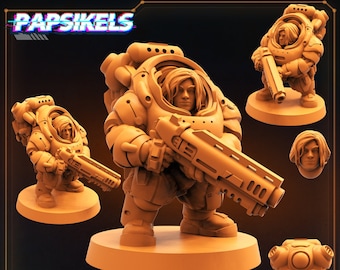 Papsikels Miniatures/Rabutan Space Assaulter Trishe Meriore/Cyberpunk/Shadowrun/Killteam