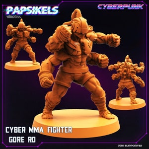Papsikels Miniatures/Cyber MMA Fighter Gore Ro/Cyberpunk/Shadowrun/Killteam